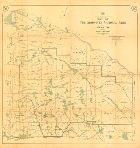 1914 historic algonqion park map